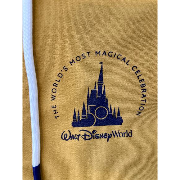 Walt Disney World 50th Anniversary Hoodie Mickey Mouse Pullover Mustard 3XL - Picture 4 of 10